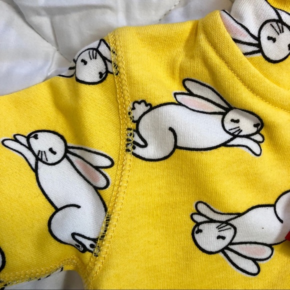 Hanna Anderson NWT Yellow Bunny Rabbit Hoodie - Picture 6 of 6
